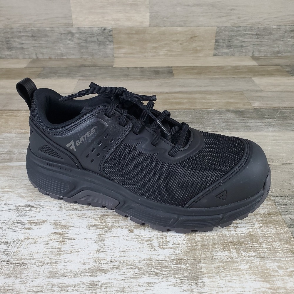 Bates Jumpstart Womens Safety Shoes Sz 9.5 Black Mesh Lace Up Carbon Toe Sneaker